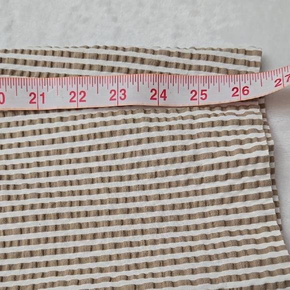 A New Day 100% Cotton Tan/White Striped Pants - Picture 5 of 11